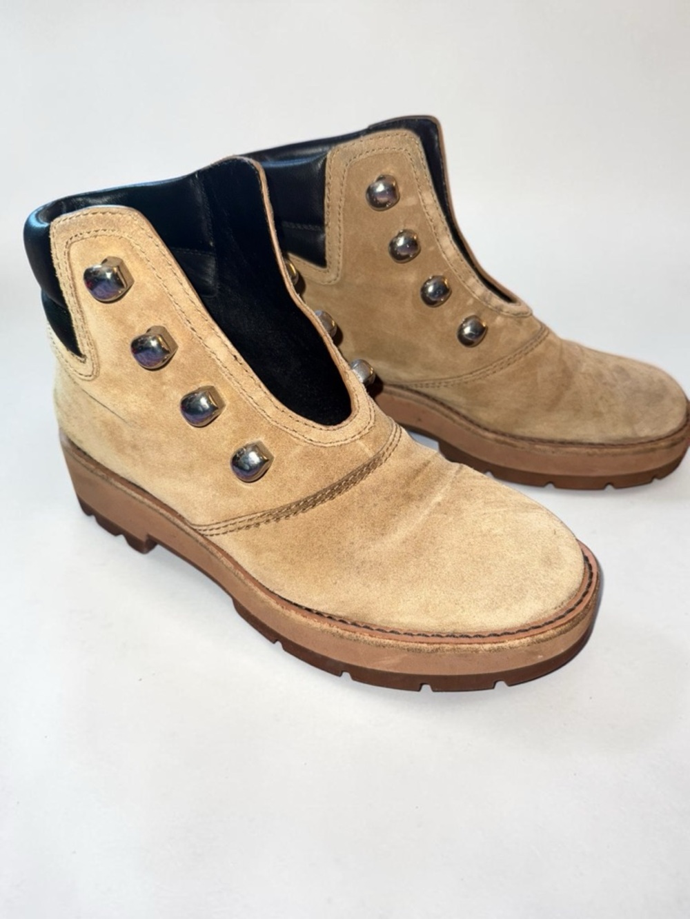 3.1 Philip Lim Tan Suede Dylan Hiking Boot (No Laces) W 9 - Picture 6 of 10